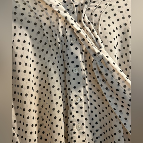 Pins and Needles polka dot blouse, cream and black, size small - Picture 3 of 5
